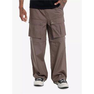 Thorn & Fable Wide-Leg Cargo Pants Zip Off Convertible Baggy Mens